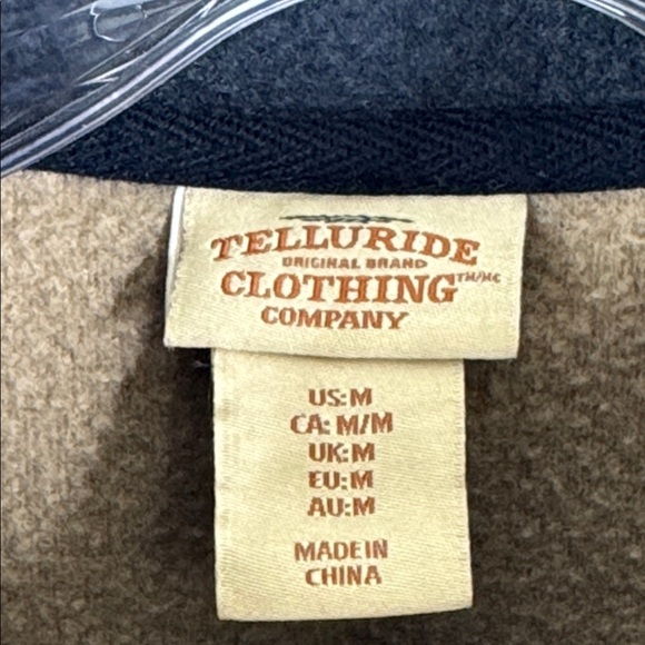 Telluride Men's Medium Brown T Snap Fleece Pullover Sweater - Picture 5 of 6